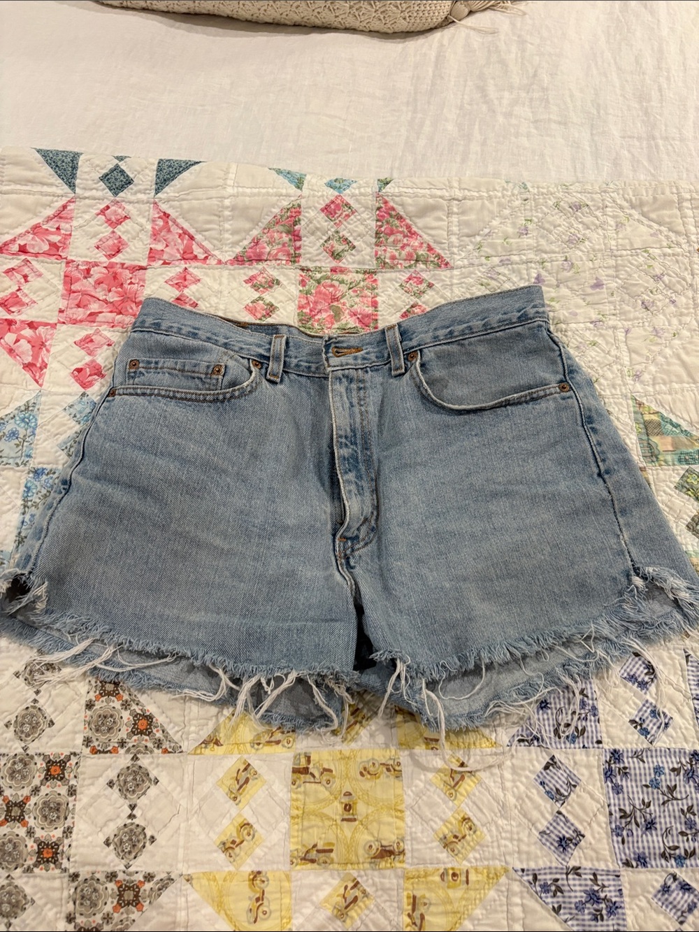 Levi’s Classic Light Blue Denim Cutoff Shorts